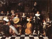 MOLENAER, Jan Miense Family Making Music ag oil painting